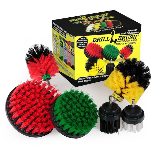 Drill Brush Power Scrubber By Useful Products 7 in W 5 in L Brush, Variety SW2YOG4R5M-L2K-QC-DB - main